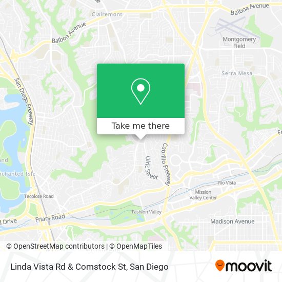 Linda Vista Rd & Comstock St map