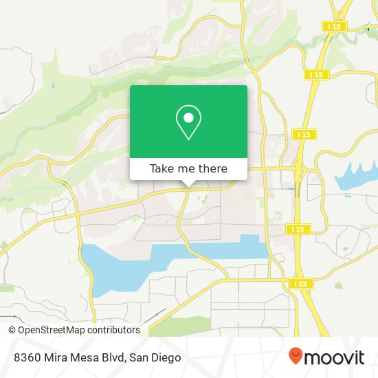 Mapa de 8360 Mira Mesa Blvd