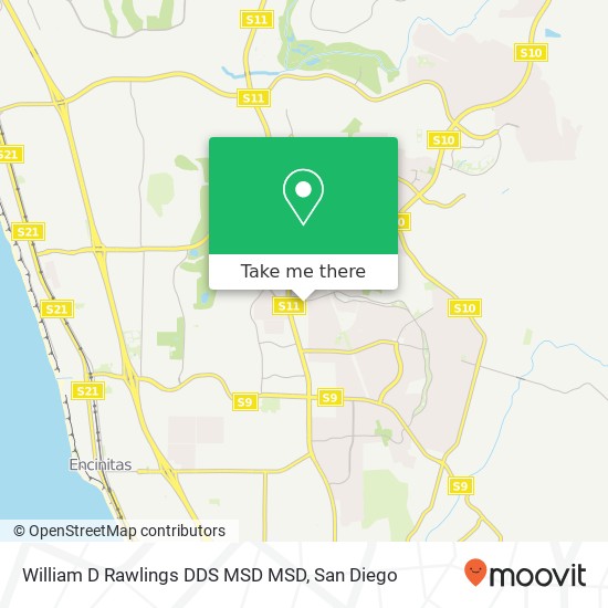 Mapa de William D Rawlings DDS MSD MSD