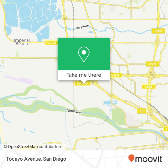 Tocayo Avenue map