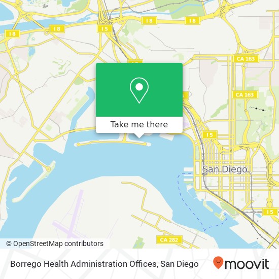 Mapa de Borrego Health Administration Offices