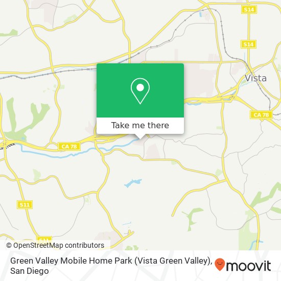 Green Valley Mobile Home Park (Vista Green Valley) map