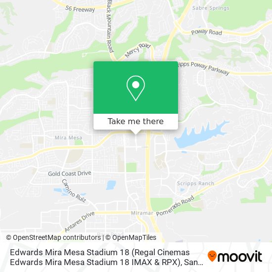 Edwards Mira Mesa Stadium 18 (Regal Cinemas Edwards Mira Mesa Stadium 18 IMAX & RPX) map