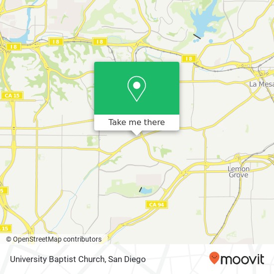 Mapa de University Baptist Church