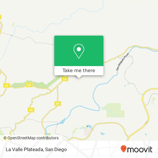 La Valle Plateada map