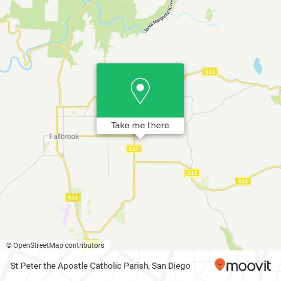 St Peter the Apostle Catholic Parish map