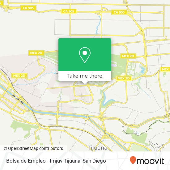 Bolsa de Empleo - Imjuv Tijuana map