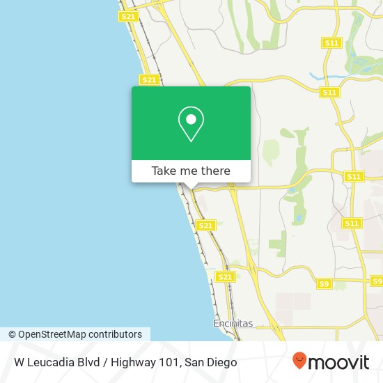 Mapa de W Leucadia Blvd / Highway 101