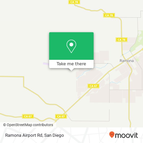 Ramona Airport Rd map
