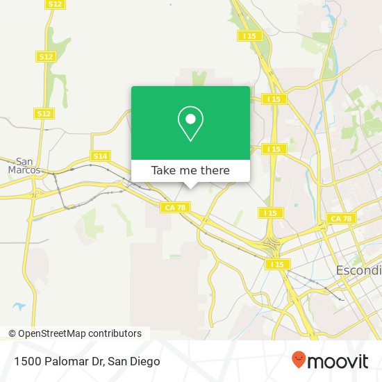 Mapa de 1500 Palomar Dr