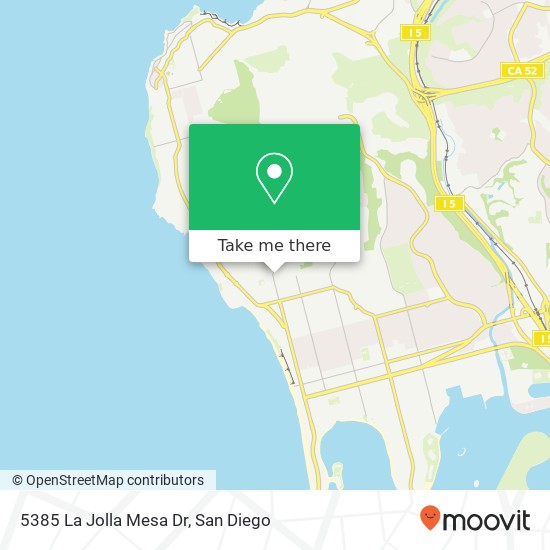 Mapa de 5385 La Jolla Mesa Dr