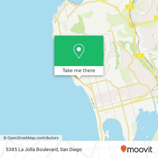 Mapa de 5385 La Jolla Boulevard