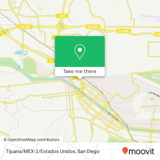 Mapa de Tijuana/MEX-2/Estados Unidos