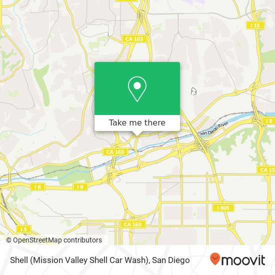 Mapa de Shell (Mission Valley Shell Car Wash)