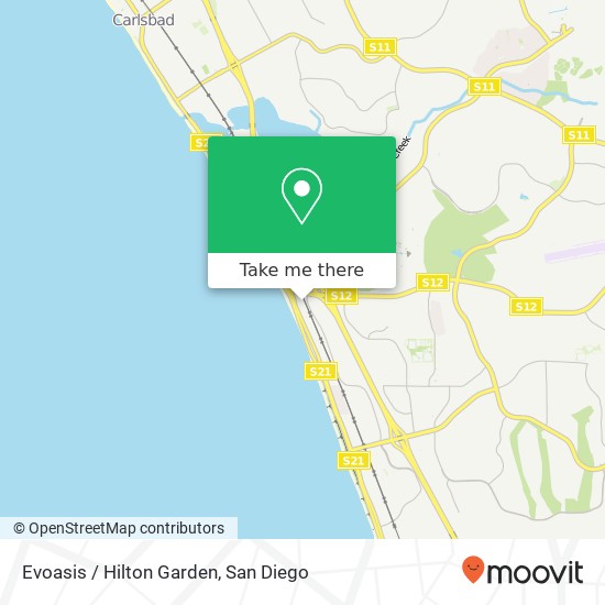 Evoasis / Hilton Garden map