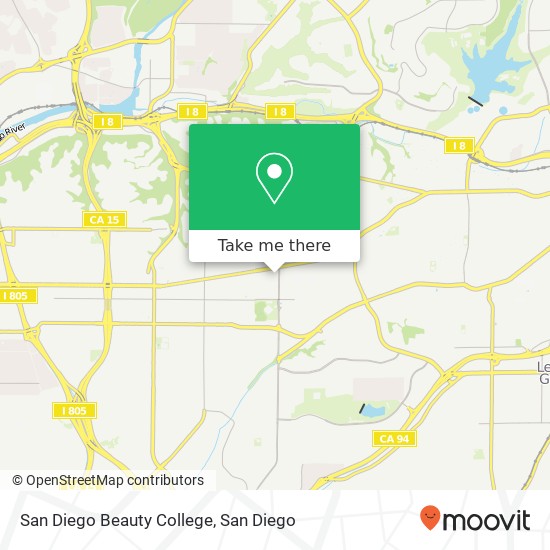 San Diego Beauty College map