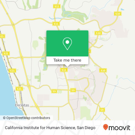 Mapa de California Institute for Human Science