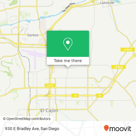 Mapa de 930 E Bradley Ave