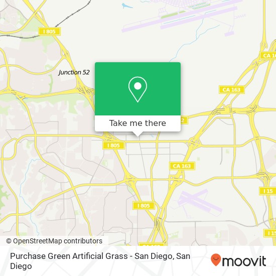 Purchase Green Artificial Grass - San Diego map