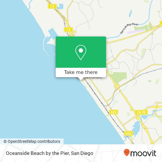 Mapa de Oceanside Beach by the Pier