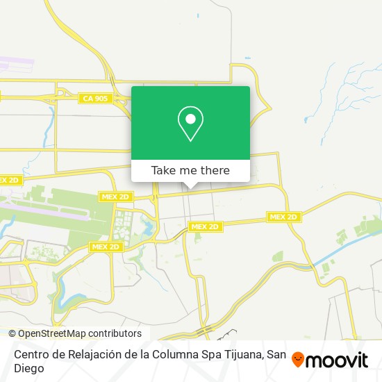 Centro de Relajación de la Columna Spa Tijuana map