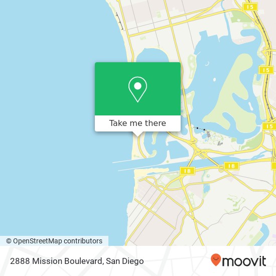 Mapa de 2888 Mission Boulevard