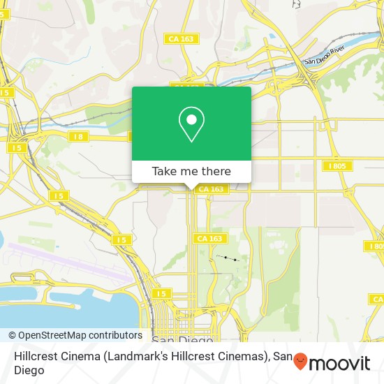 Mapa de Hillcrest Cinema (Landmark's Hillcrest Cinemas)