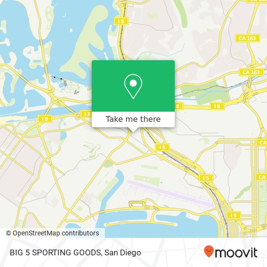 Mapa de BIG 5 SPORTING GOODS