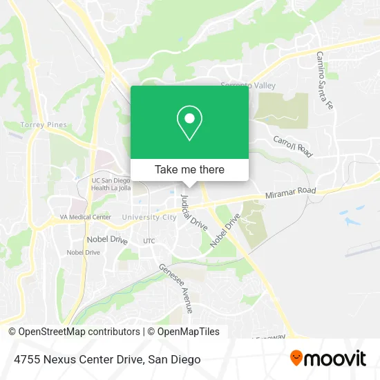 Mapa de 4755 Nexus Center Drive