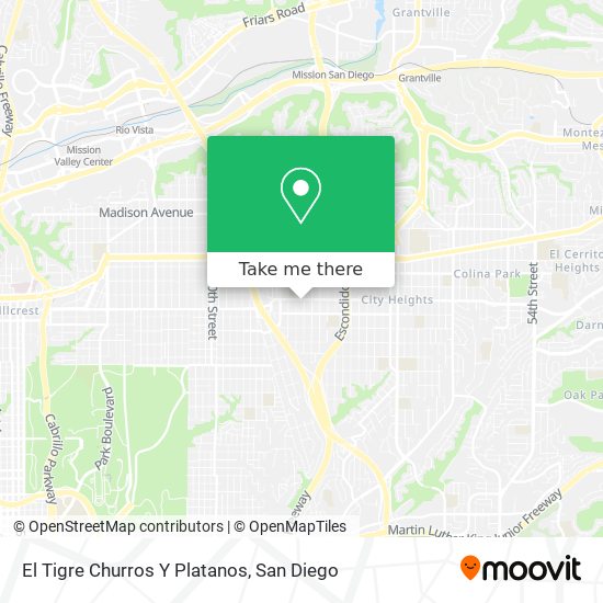 El Tigre Churros Y Platanos map