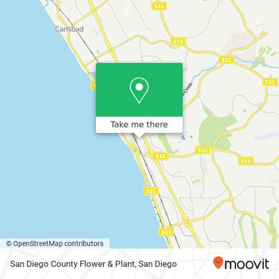 Mapa de San Diego County Flower & Plant