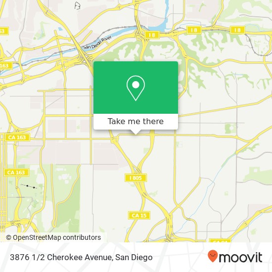 Mapa de 3876 1/2 Cherokee Avenue