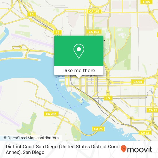 District Court San Diego (United States District Court Annex) map