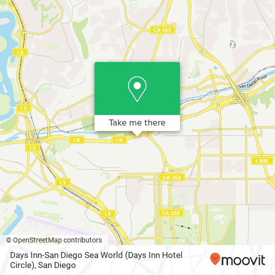 Days Inn-San Diego Sea World (Days Inn Hotel Circle) map