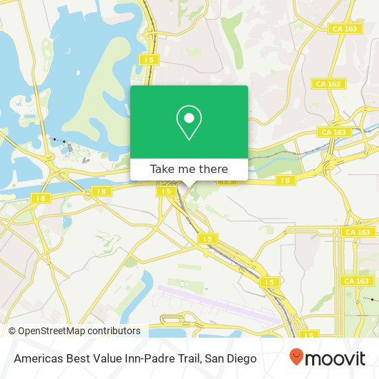 Mapa de Americas Best Value Inn-Padre Trail