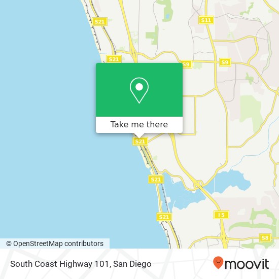 South Coast Highway 101 map