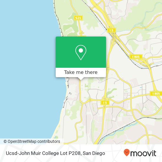 Mapa de Ucsd-John Muir College Lot P208