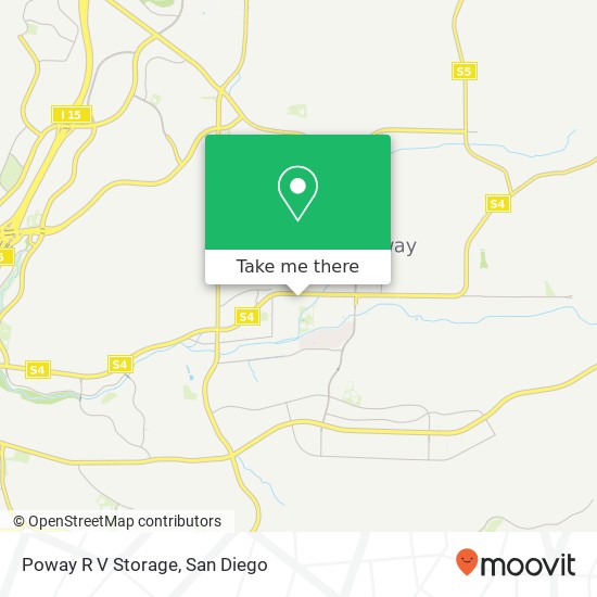 Poway R V Storage map