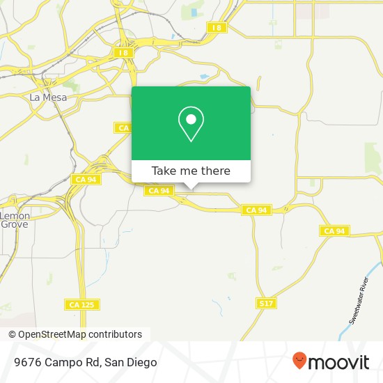 Mapa de 9676 Campo Rd