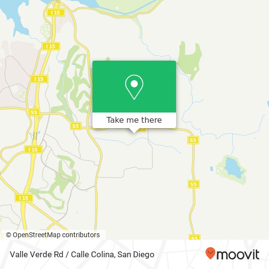 Mapa de Valle Verde Rd / Calle Colina