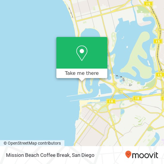 Mapa de Mission Beach Coffee Break
