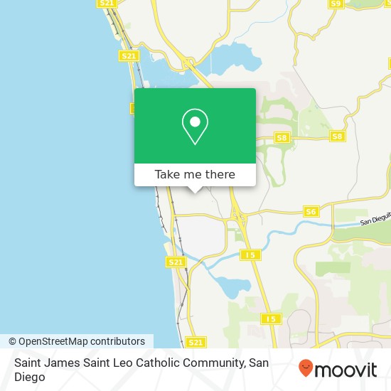 Saint James Saint Leo Catholic Community map