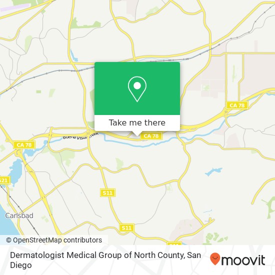 Mapa de Dermatologist Medical Group of North County