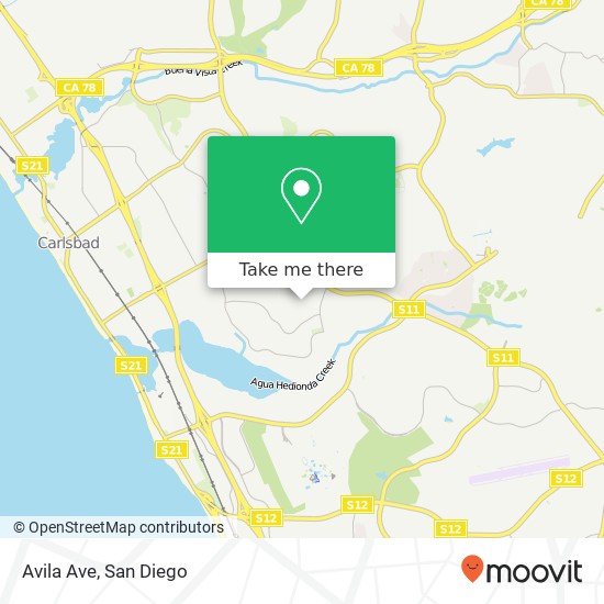 Avila Ave map