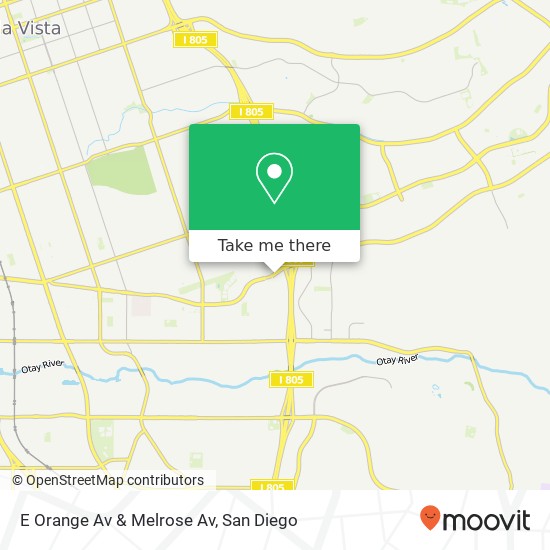 Mapa de E Orange Av & Melrose Av