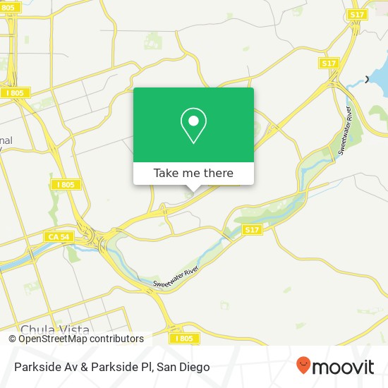 Parkside Av & Parkside Pl map