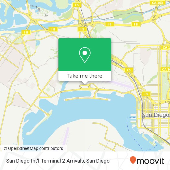 San Diego Int'l-Terminal 2 Arrivals map