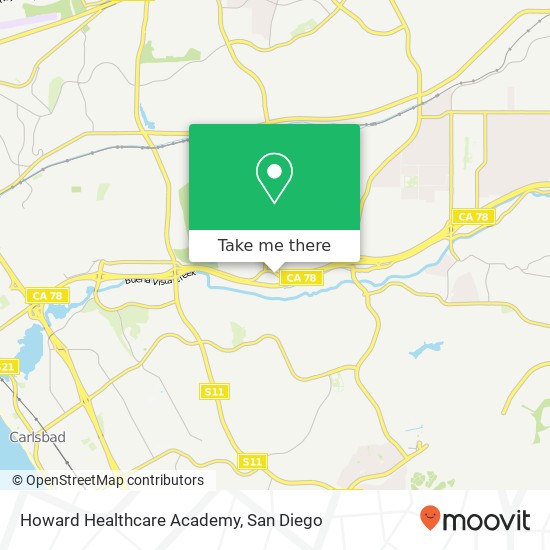 Howard Healthcare Academy map