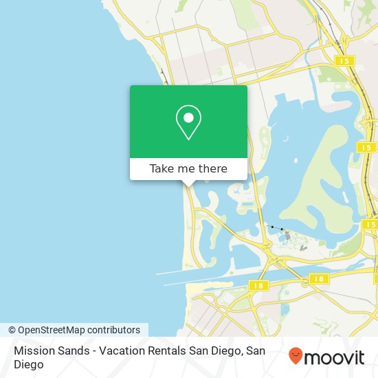 Mapa de Mission Sands - Vacation Rentals San Diego