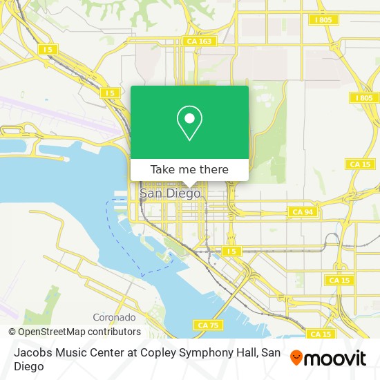 Jacobs Music Center at Copley Symphony Hall map